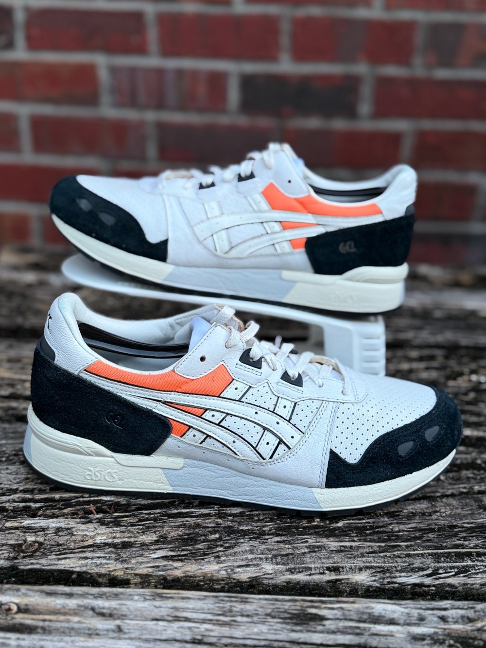 ASICS Gel Lyte OG 'White Orange Black' Mens Sz 8.5 (H80NK-0190) Running Shoes P7
